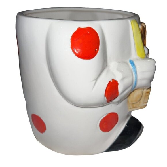 New Vintage‎ Cookie Jar Made in Japan Ceramic Clown Hat Bow Tie Ruffled Collar - Picture 4 of 14